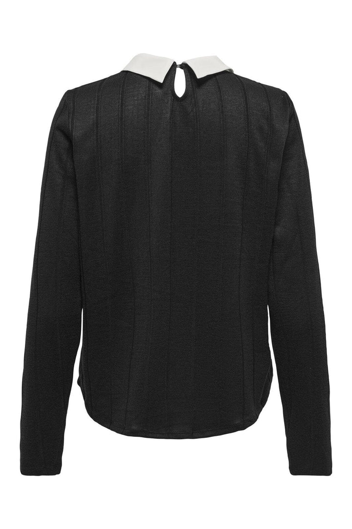 JDY - Jdytonsy Tiger L/S Detail Top Dia - 4903547 Black Cloud Dancer