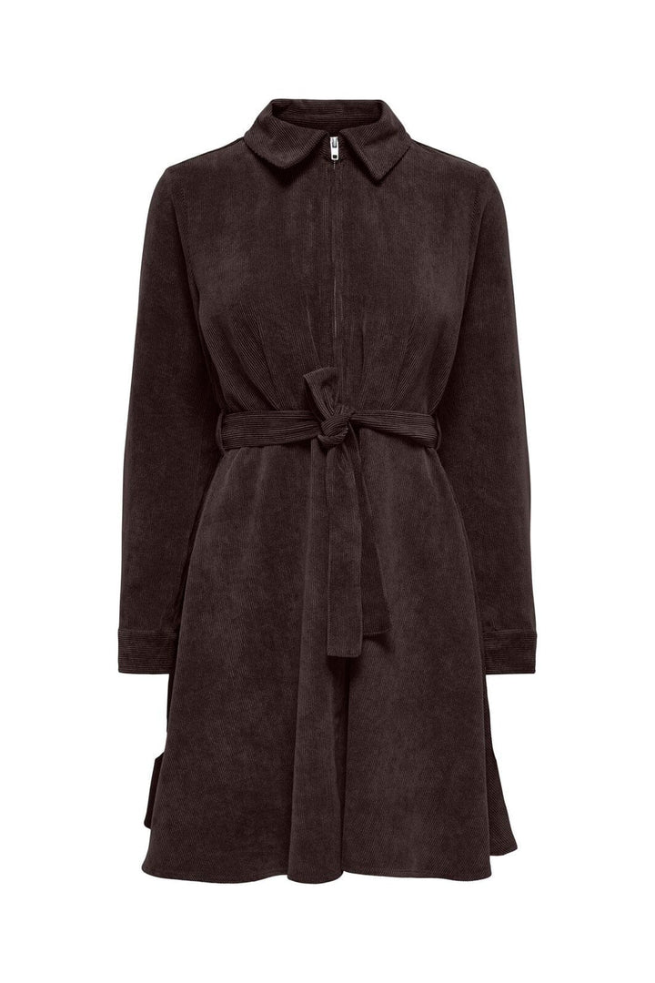 JDY - Jdyulla Ohio L/S Dress Dia - 5143844 Chocolate Torte