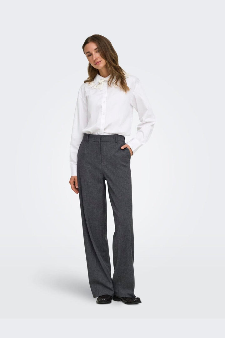 JDY - Jdyvalerie Wide Pant - 5084177 Dark Grey Melange