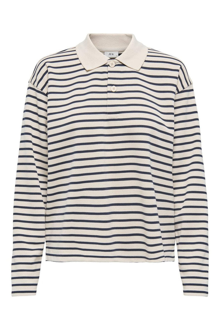 JDY - Jdyvilla Polo L/S Shirt - 4850824 Sandshell Total Eclipse