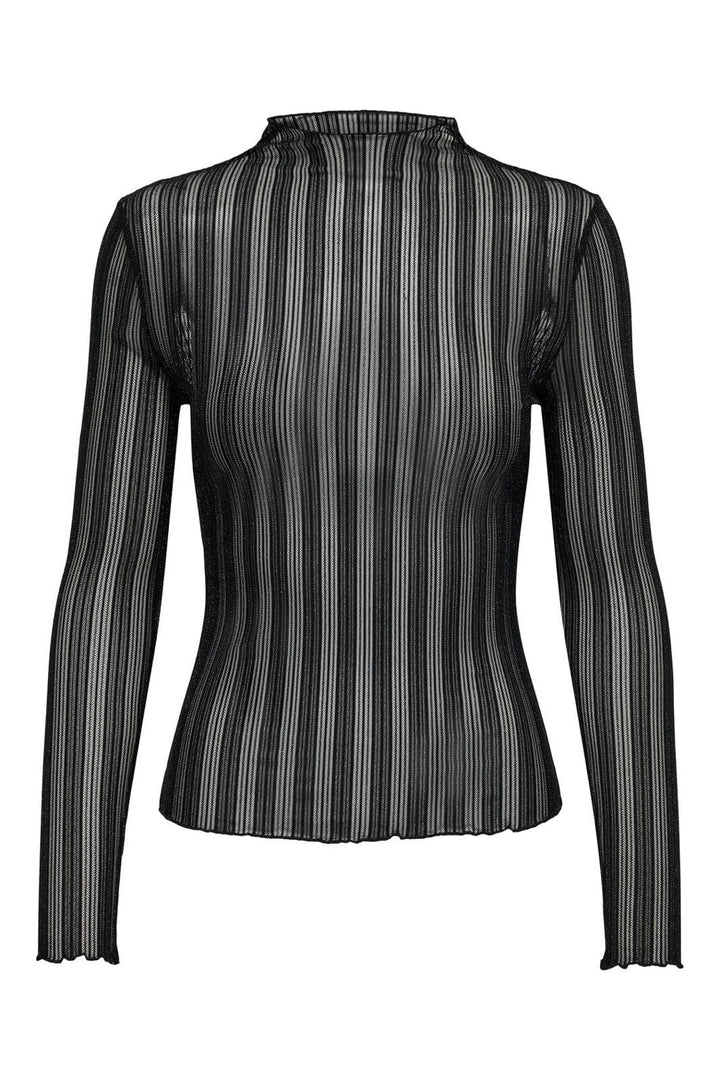 JDY - Jdyvivy L/S Lurex Top - 4356525 Black Black Lurex