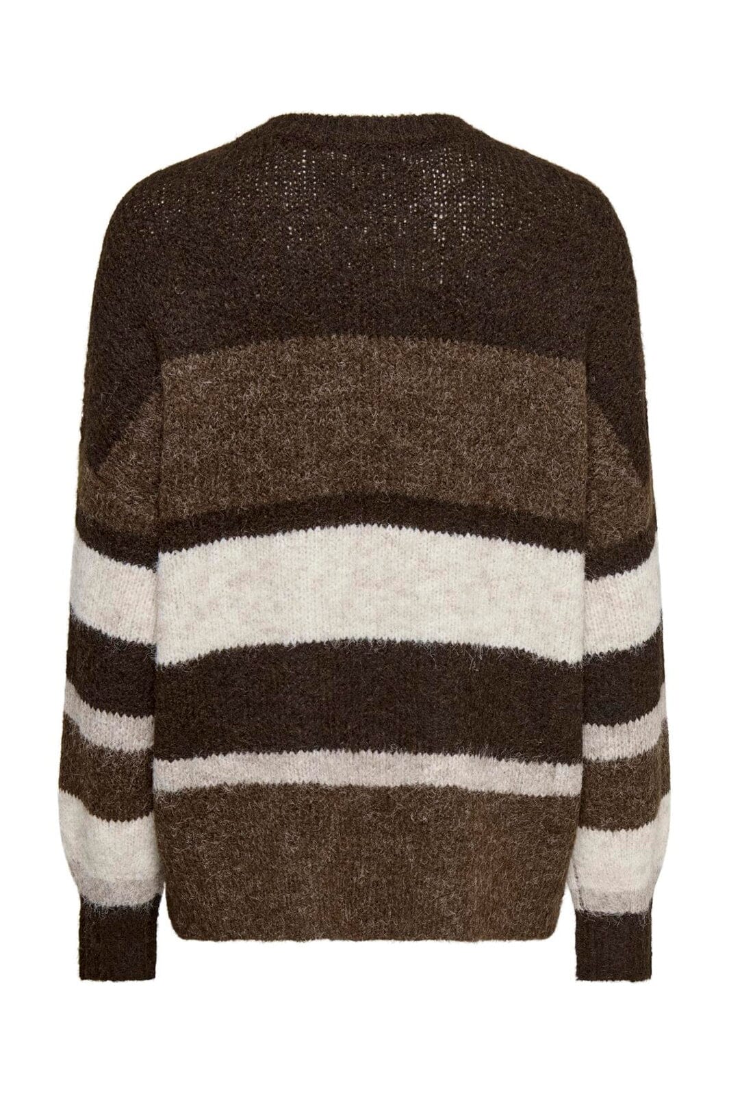 JDY - Jdyzoey Life L/S On Colorblock Pull Knt - 4989278 Chocolate Torte Shitake/ Birch Mel/ Chateau Gray