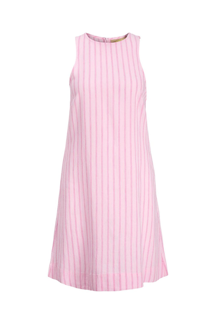 Jjxx - Jxalmira Linen Ble Short Sl Dress Ln - 4919740 Pink Lady Fiji Flower