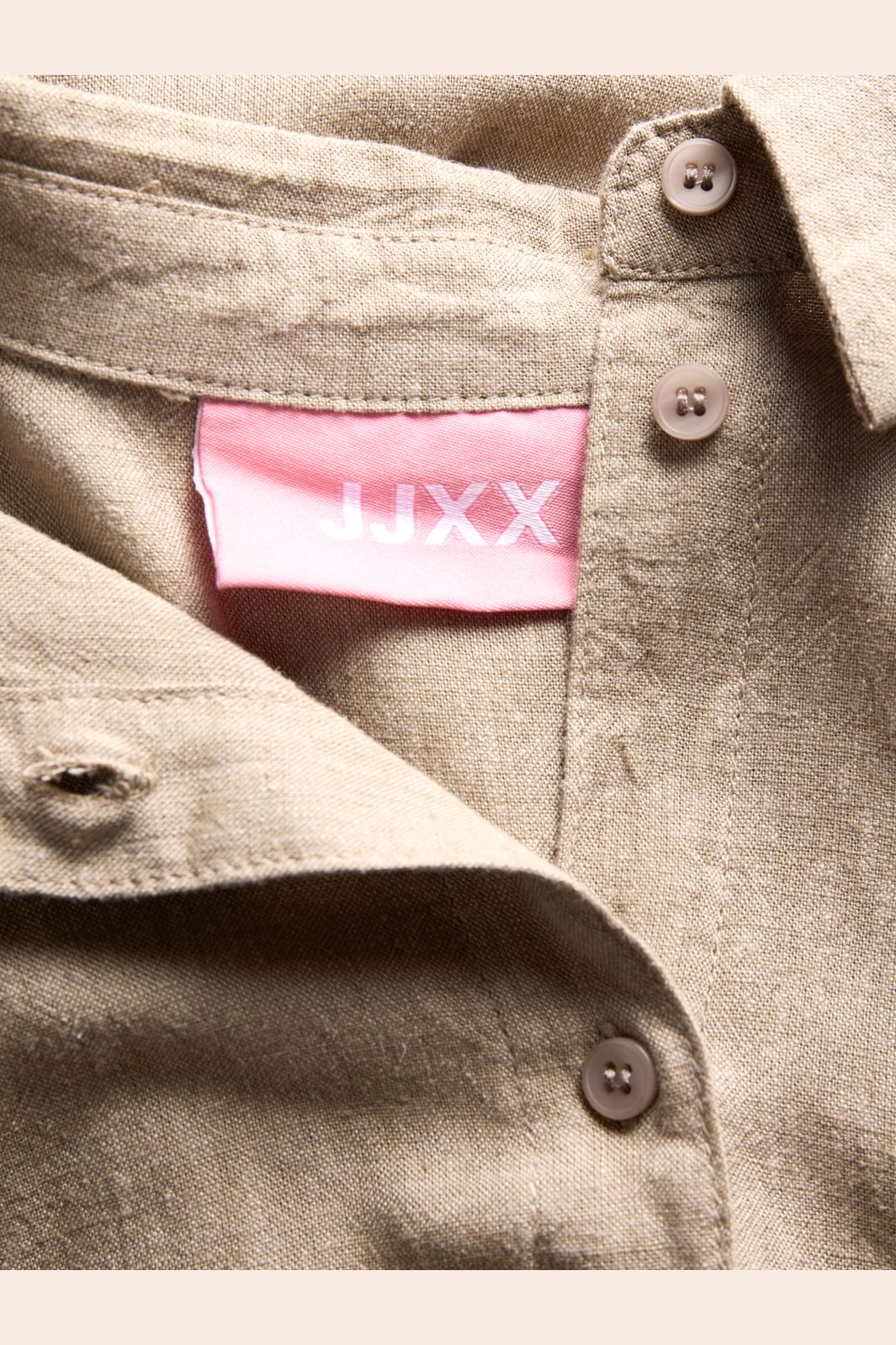 Jjxx - Jxalmira Linen Blend Ls Shirt Ln - 4919736 Silver Mink