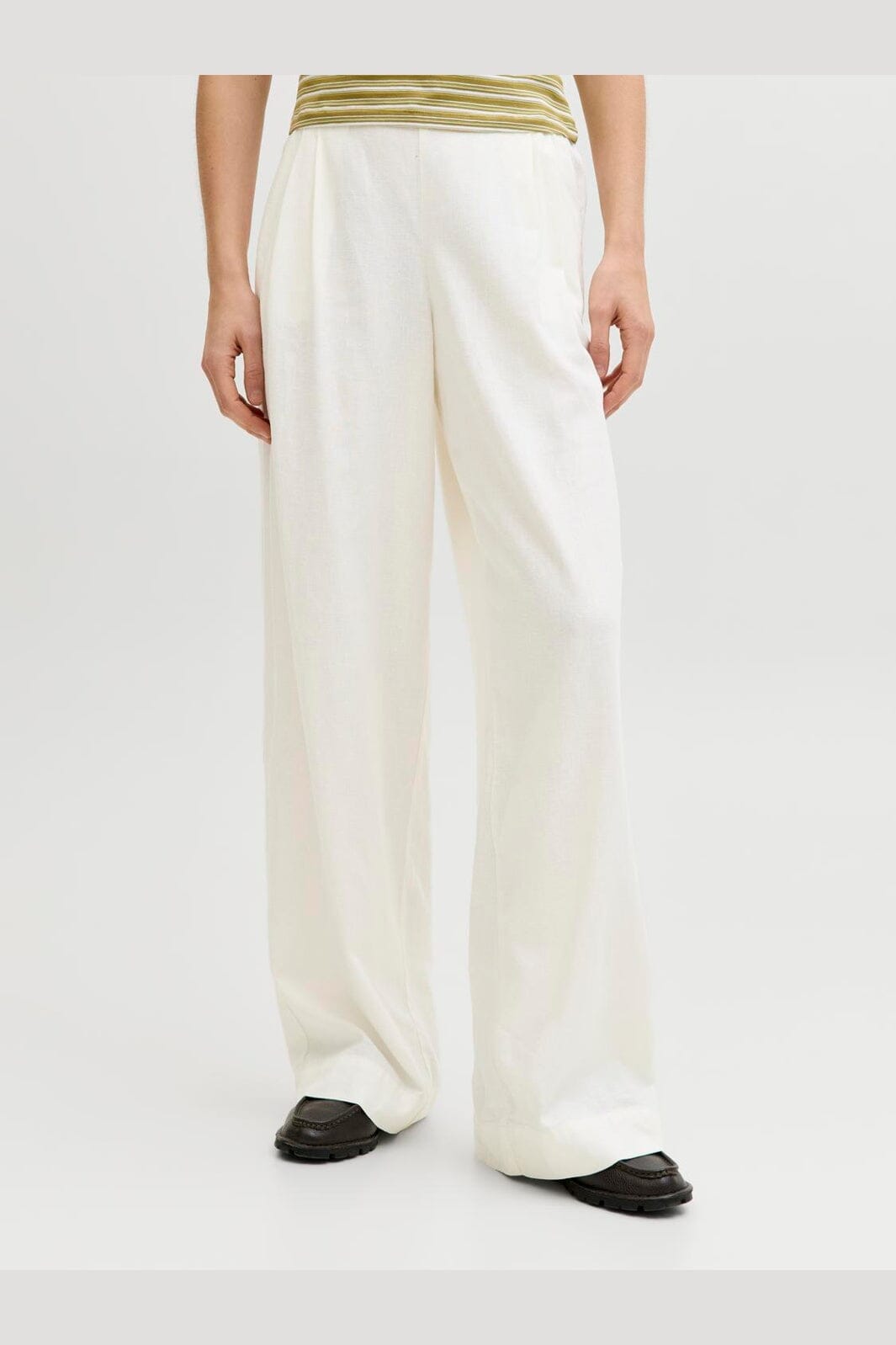 Jjxx - Jxalmira Linen Blend Pant Ln - 4906566 Blanc De Blanc