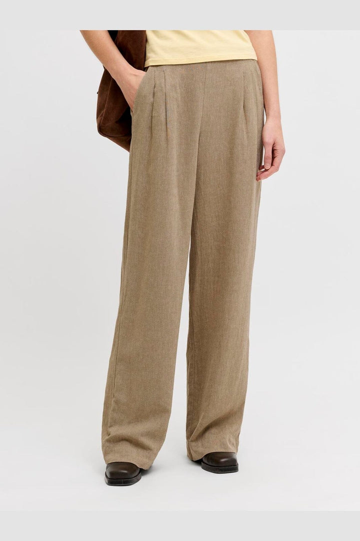 Jjxx - Jxalmira Linen Blend Pant Ln - 4919742 Silver Mink