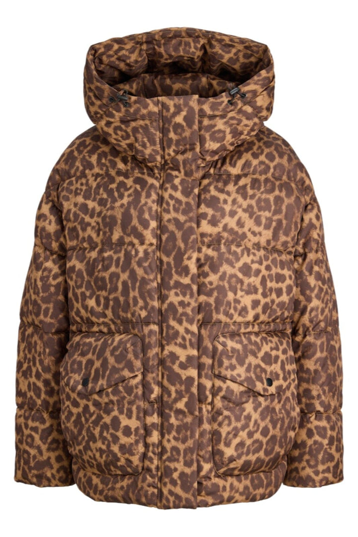 Jjxx - Jxana Leopard Puffer Jacket - 4934955 Toasted Coconut Leopard Jakker 