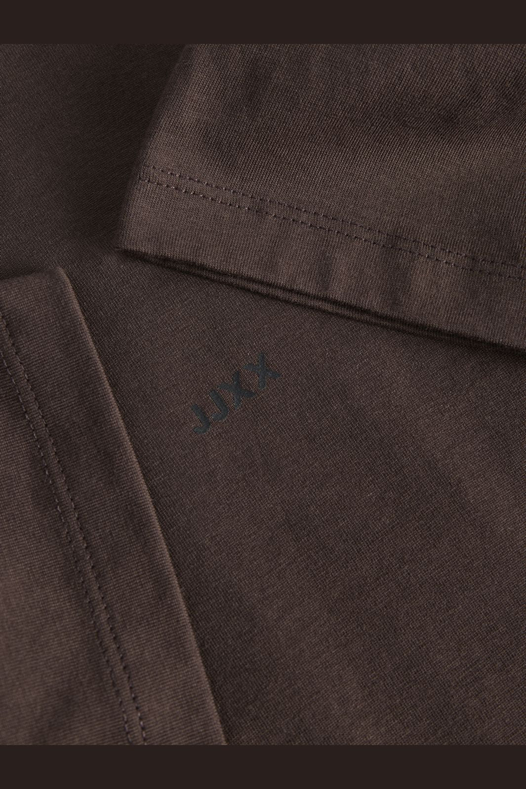 Jjxx - Jxandrea Loose Ss Logo Tee - 4943125 Seal Brown Black Logo Print