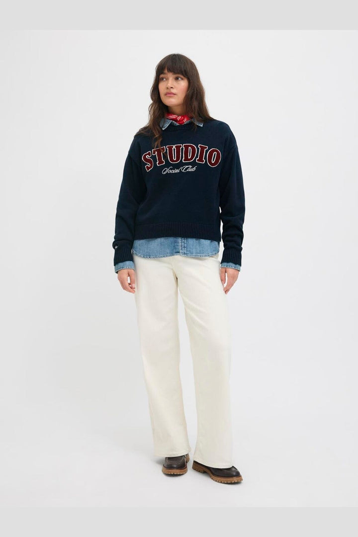 Jjxx - Jxbrook Crew Neck Knit - 4842271 Maritime Blue /Studio