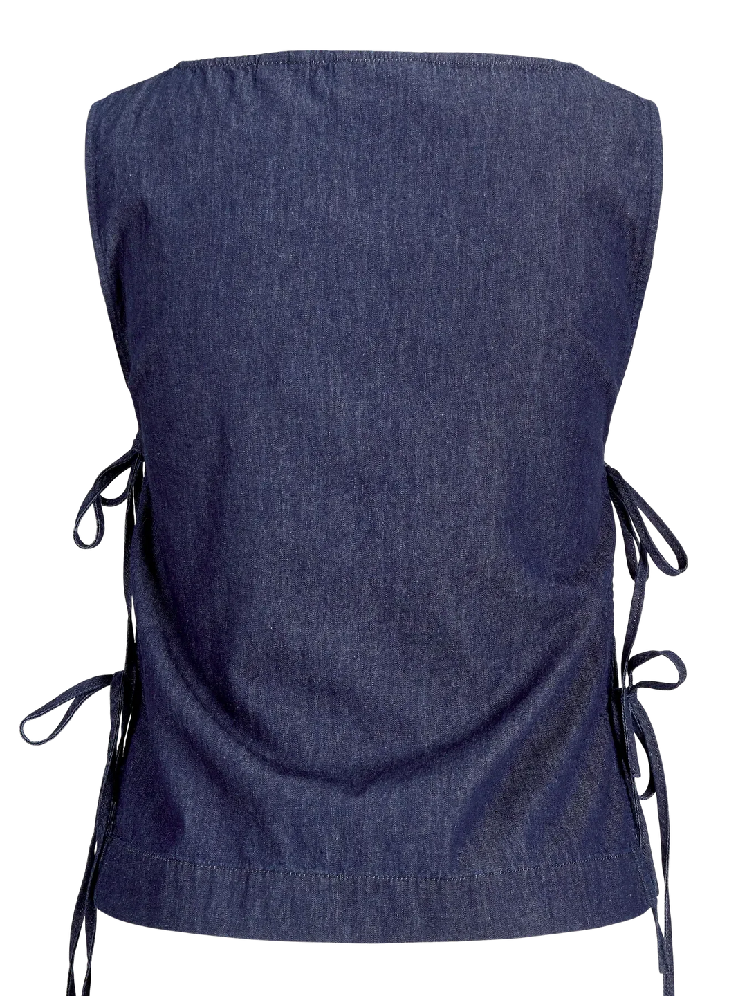 Jjxx - Jxdebby Chambrey Sl Top - 4954873 Dark Blue Denim Toppe 