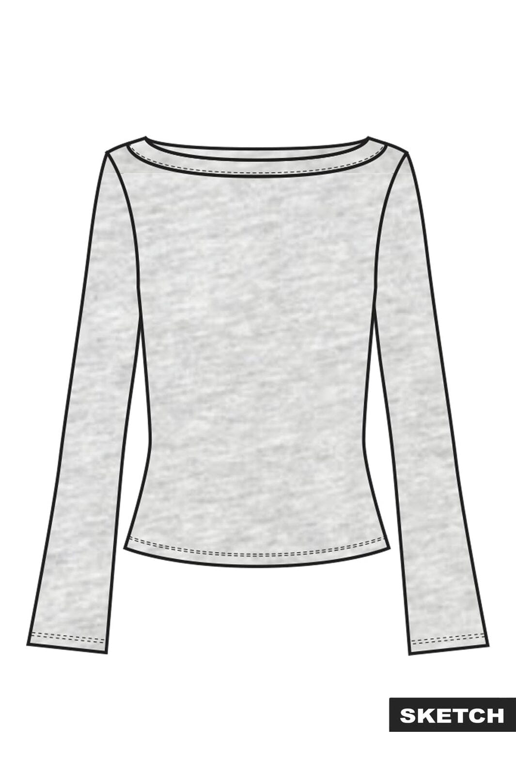 Jjxx - Jxfifi Str Boatneck Ls Wide Top - 5200766 Light Grey Melange