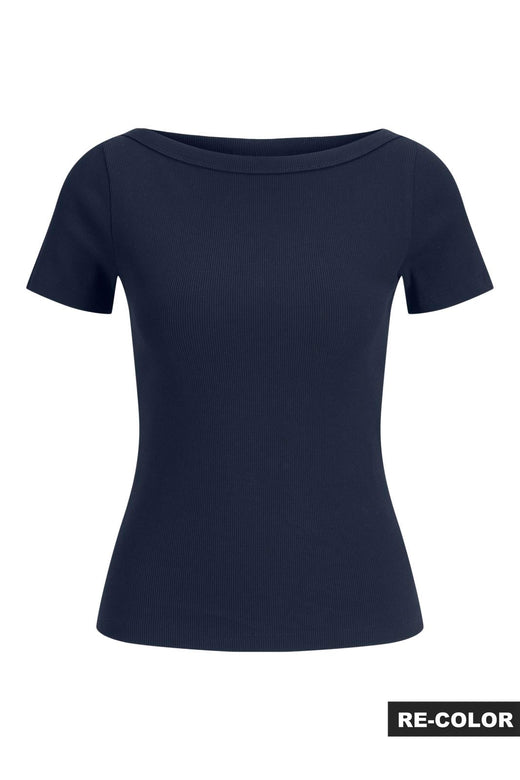 Jjxx - Jxfifi Str Ss Boatneck Tee - 5267249 Navy Blazer
