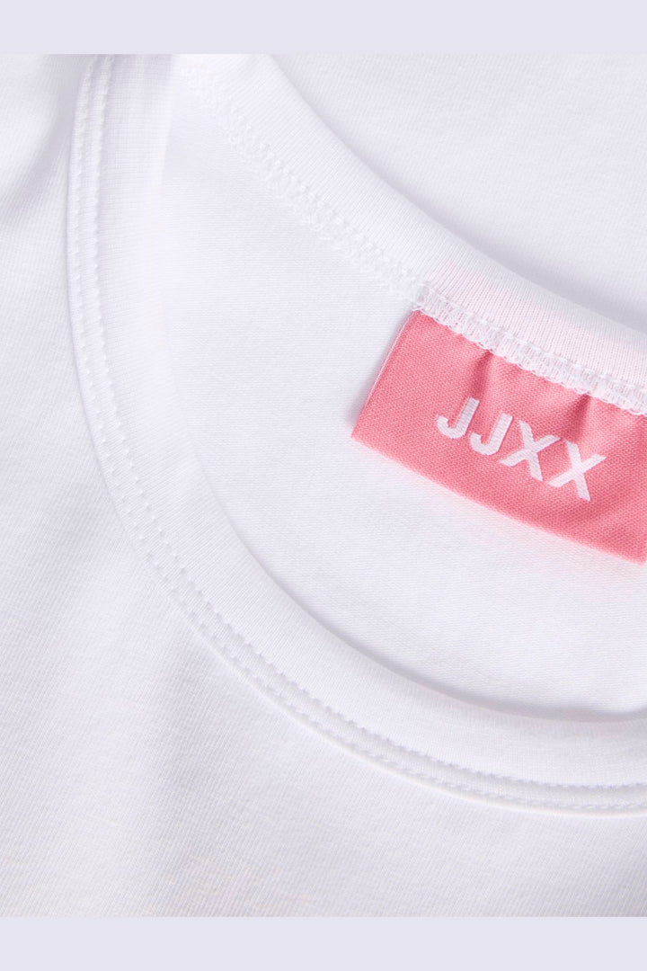 Jjxx - Jxgigi Str Ss Print Tee Stydaw25 - 5059616 Bright White Running Late