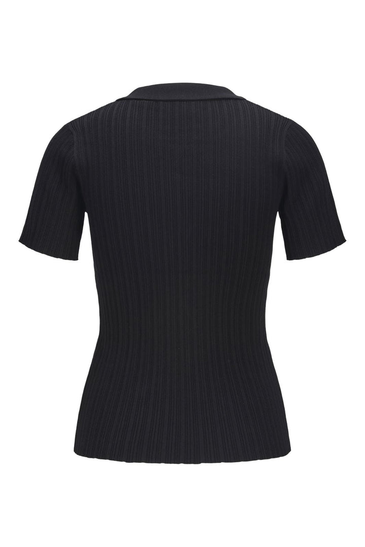 Jjxx - Jxhadley Tight Ss Polo Knit - 4791542 Black