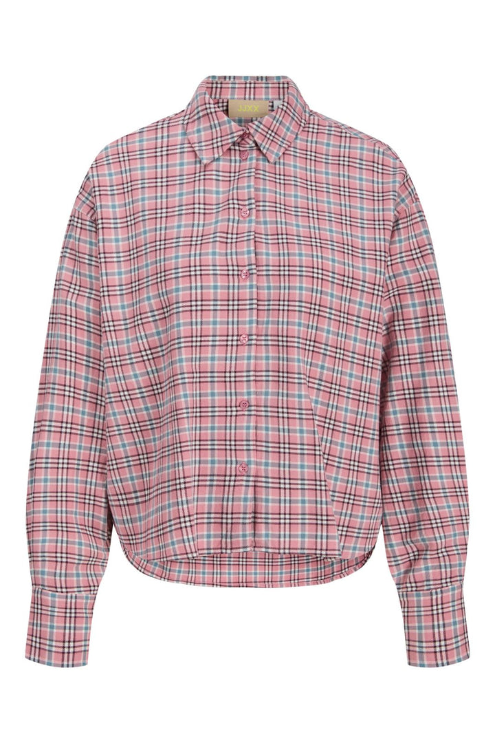Jjxx - Jxjamie Check Flannel Ls Short Shirt - 5040719 Orchid Smoke Skyway