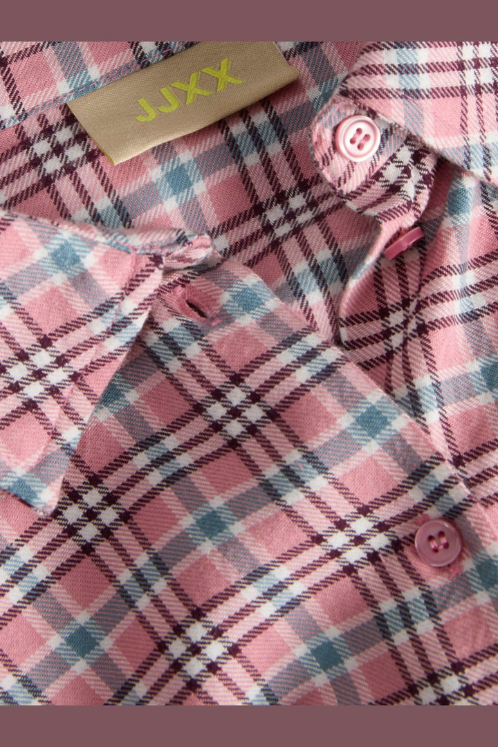Jjxx - Jxjamie Check Flannel Ls Short Shirt - 5040719 Orchid Smoke Skyway