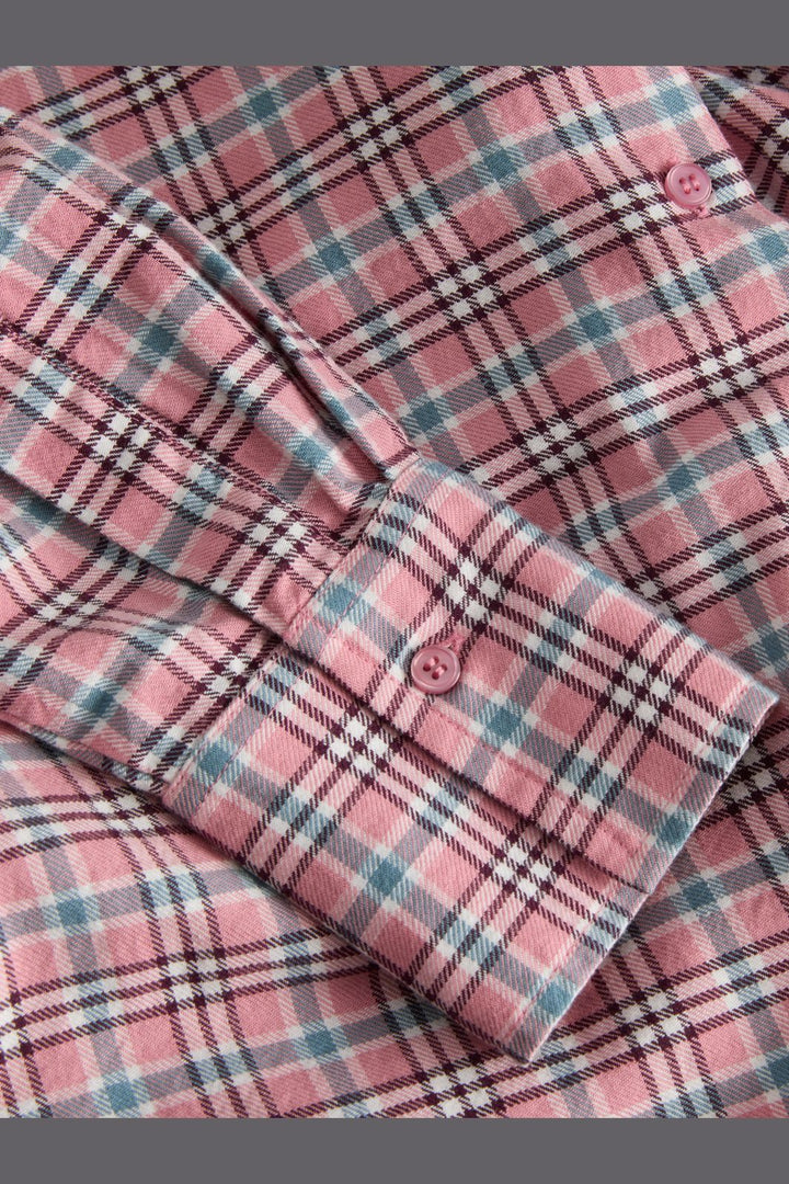 Jjxx - Jxjamie Check Flannel Ls Short Shirt - 5040719 Orchid Smoke Skyway