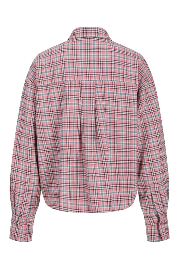 Jjxx - Jxjamie Check Flannel Ls Short Shirt - 5040719 Orchid Smoke Skyway