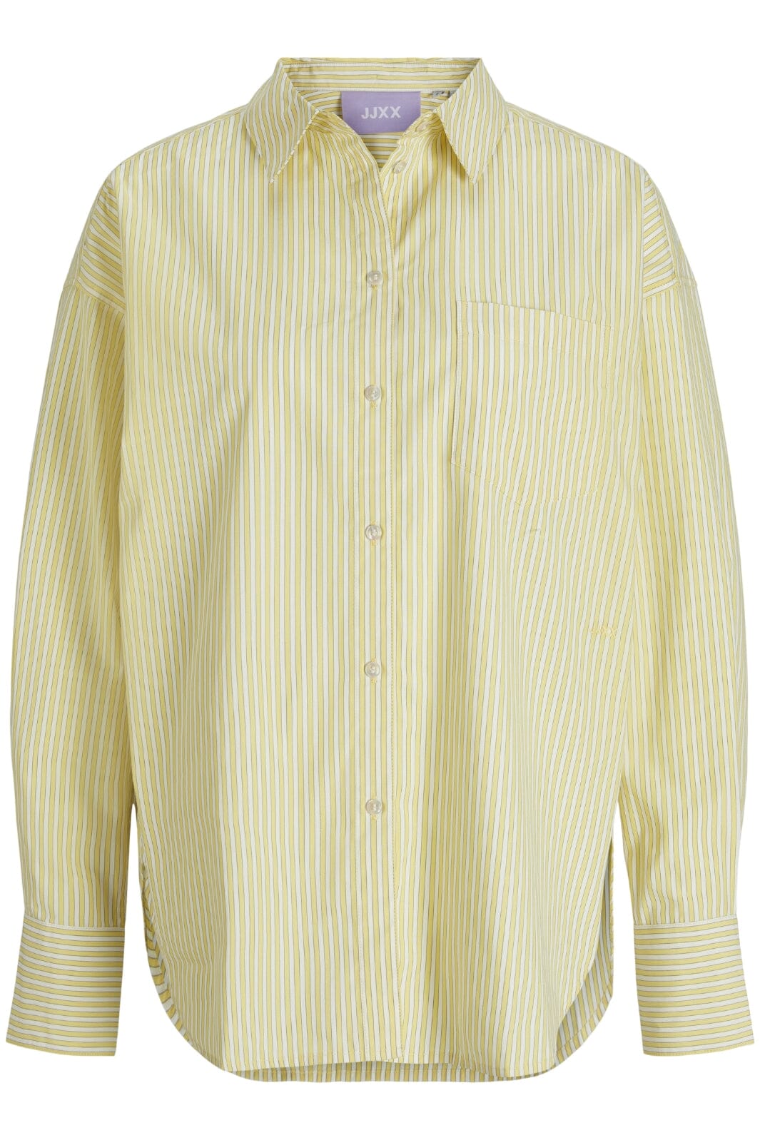 Jjxx - Jxjamie Ls Relaxed Poplin Shirt - 4772977 Snapdragon Stripe Skjorter 