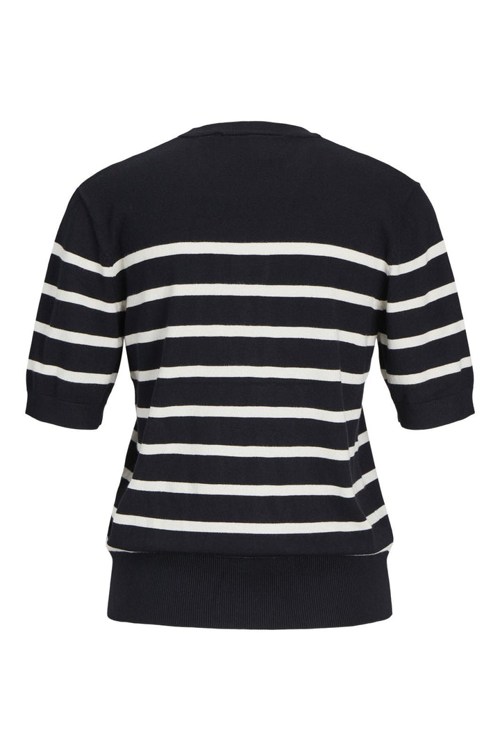 Jjxx - Jxlayla Comfy Ss Knit - 4480602 Black /Vanilla Ice