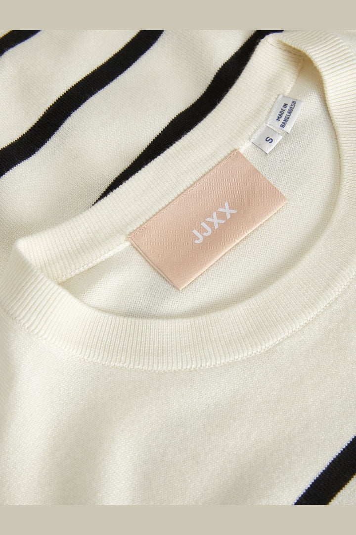 Jjxx - Jxlayla Comfy Ss Knit - 4550749 Vanilla Ice /Black