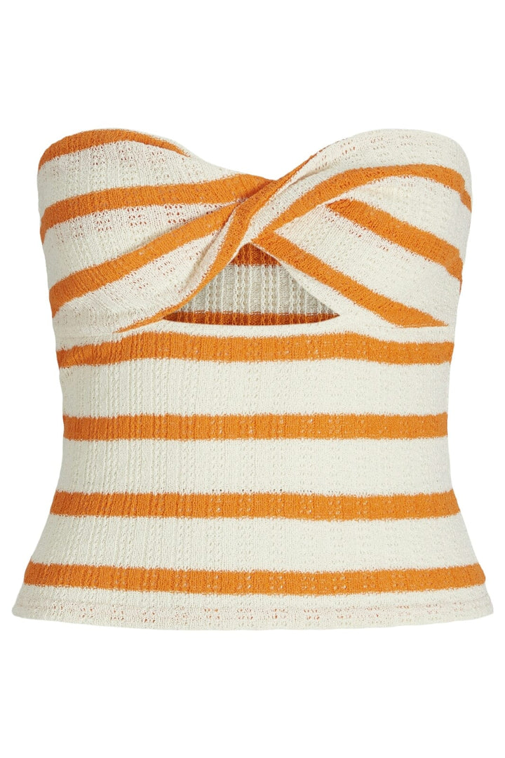 Jjxx - Jxlinnea Bandeau Twist Top - 4759377 Persimmon Orange Vanilla Ice Toppe 