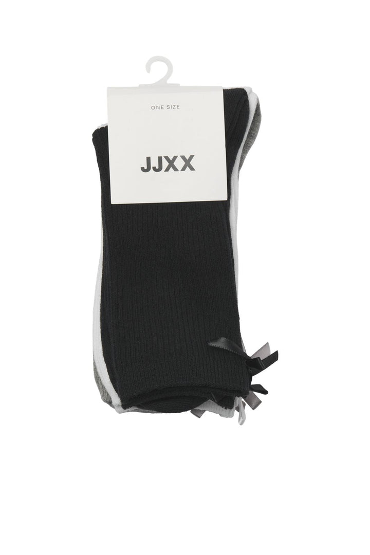 Jjxx - Jxmimi 3-Pack Basic Ribbon Sock Acc - 4896967 Black W. White & Dgm