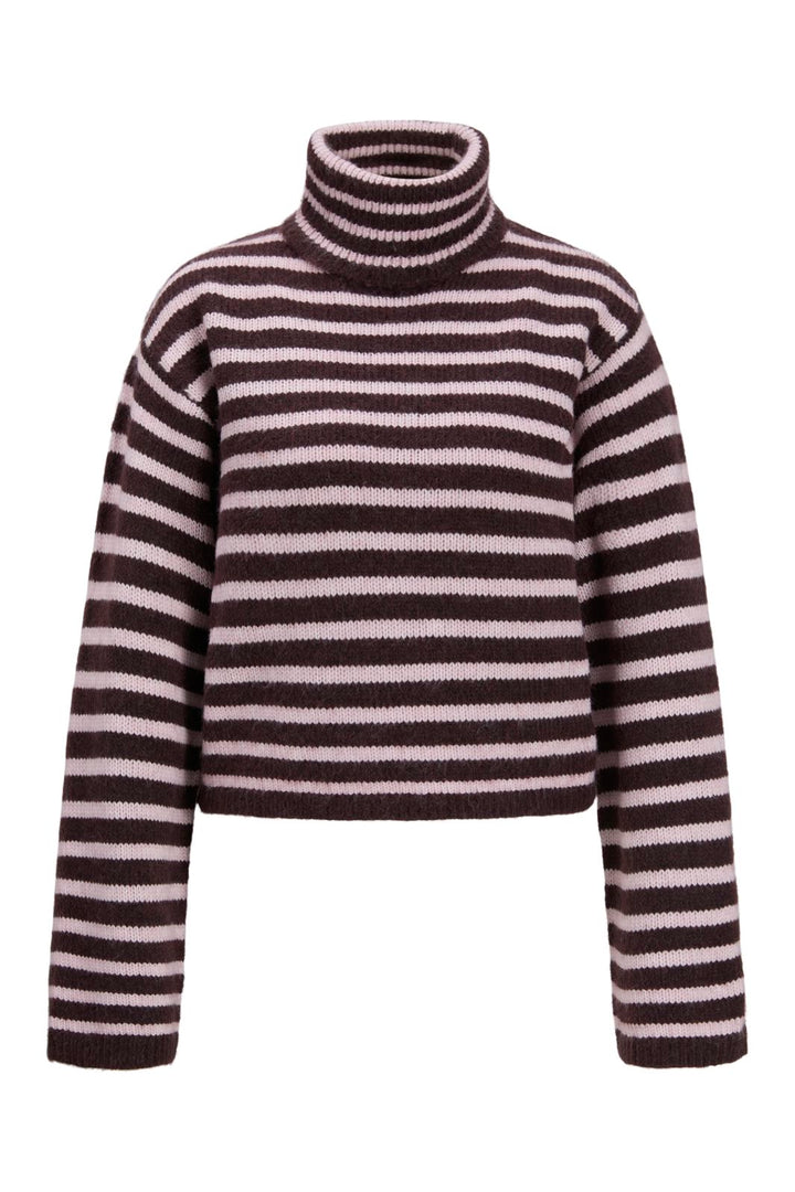 Jjxx - Jxrosanna Roll Neck Knit - 5128808 Fudge / Pink Nectar