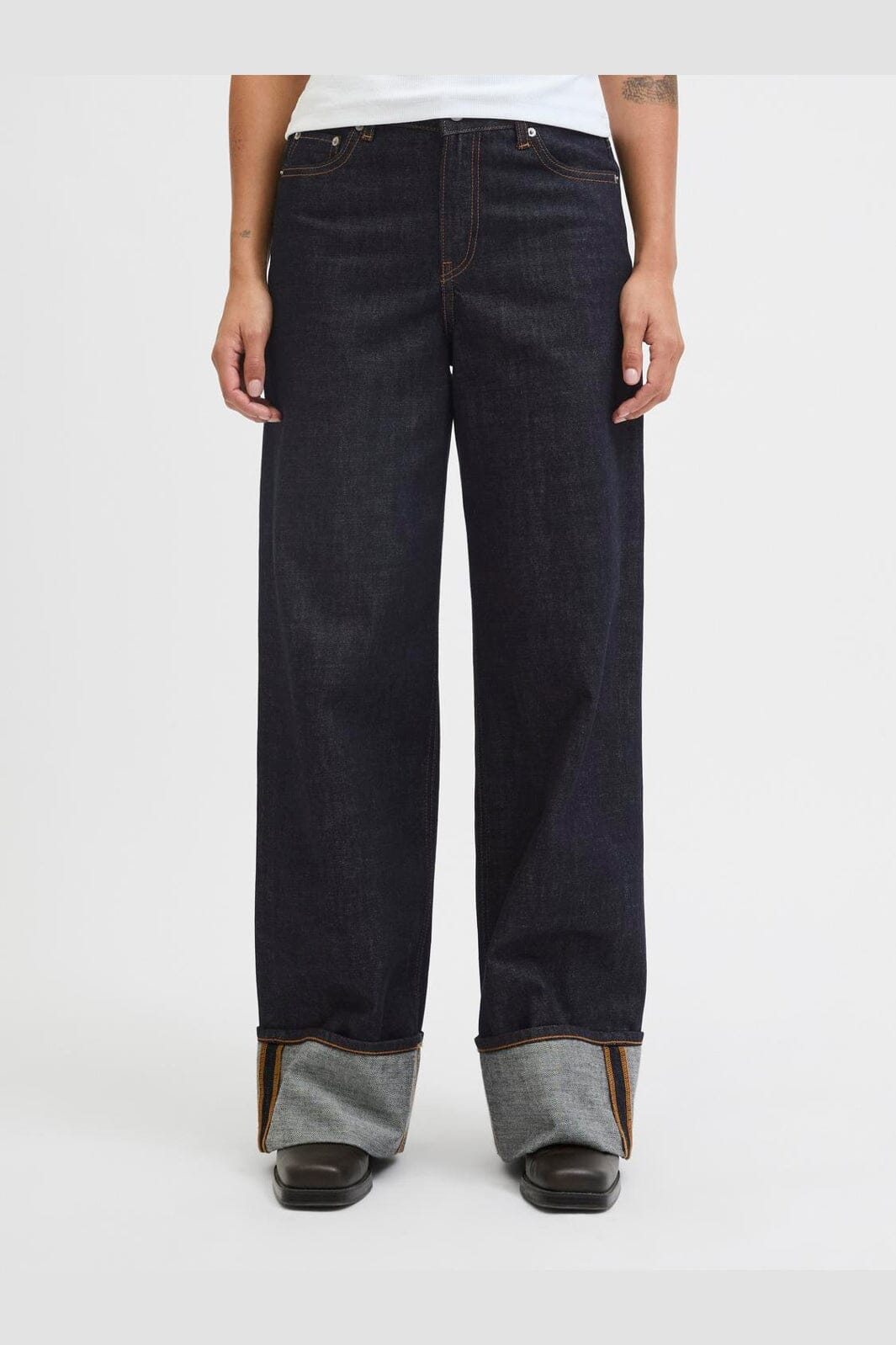 Jjxx - Jxtokyo Vega Wide Fold Up R269 - 4825097 Dark Blue Denim