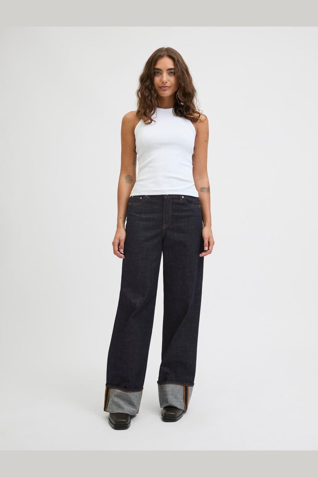 Jjxx - Jxtokyo Vega Wide Fold Up R269 - 4825097 Dark Blue Denim
