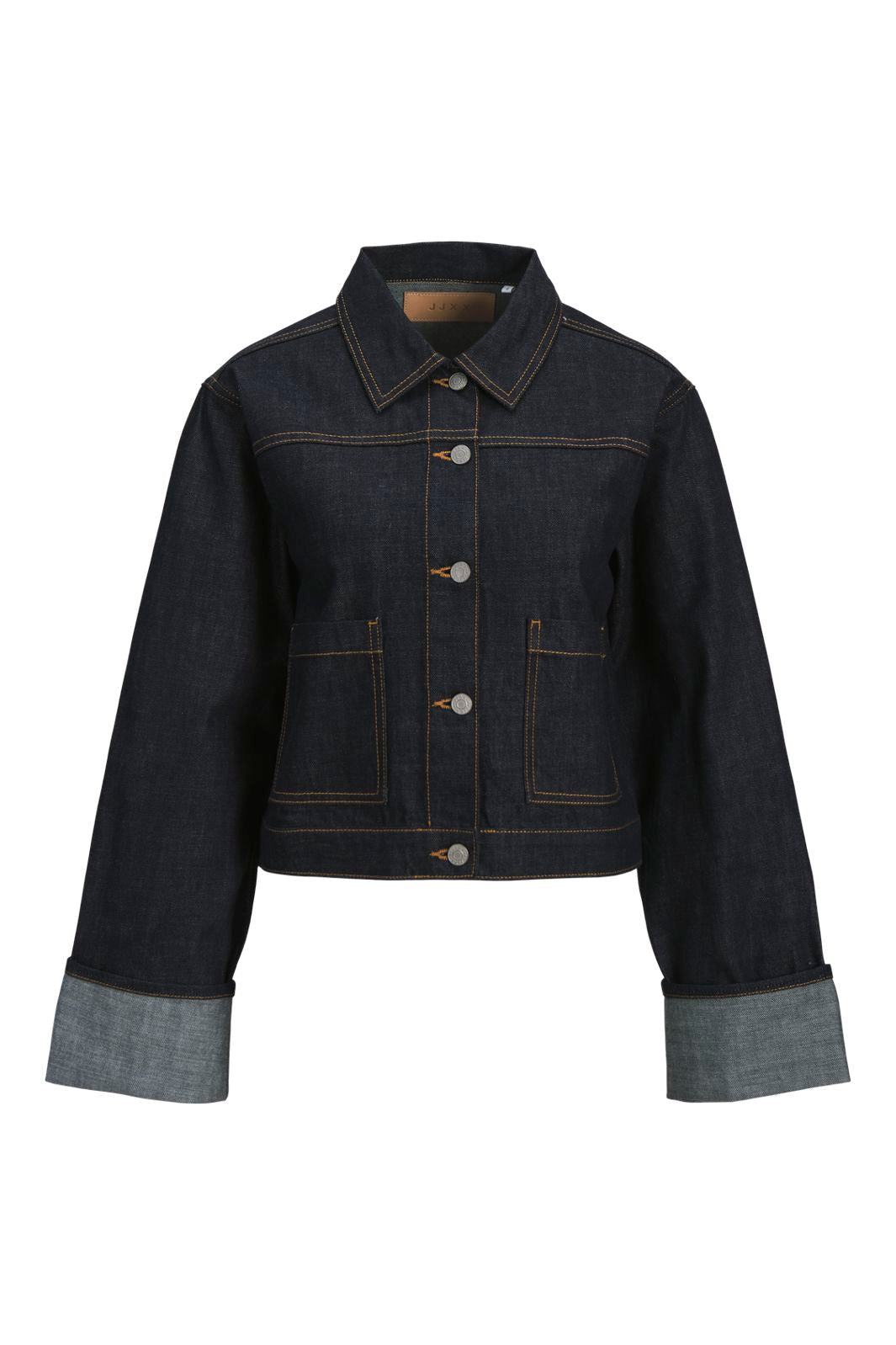 Jjxx - Jxvega Denim Jacket Fold Up R269 - 4825511 Dark Blue Denim