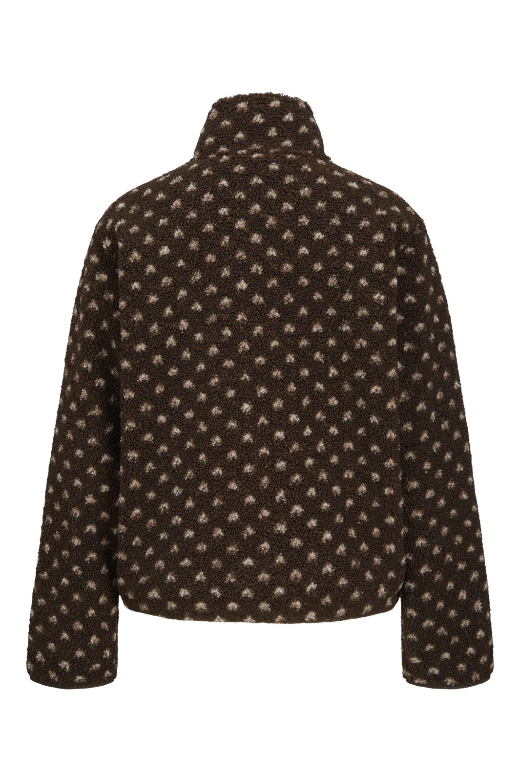 Jjxx - Jxvera Half Zip Teddy Jacket - 5034468 Bracken Petit Dot Off White