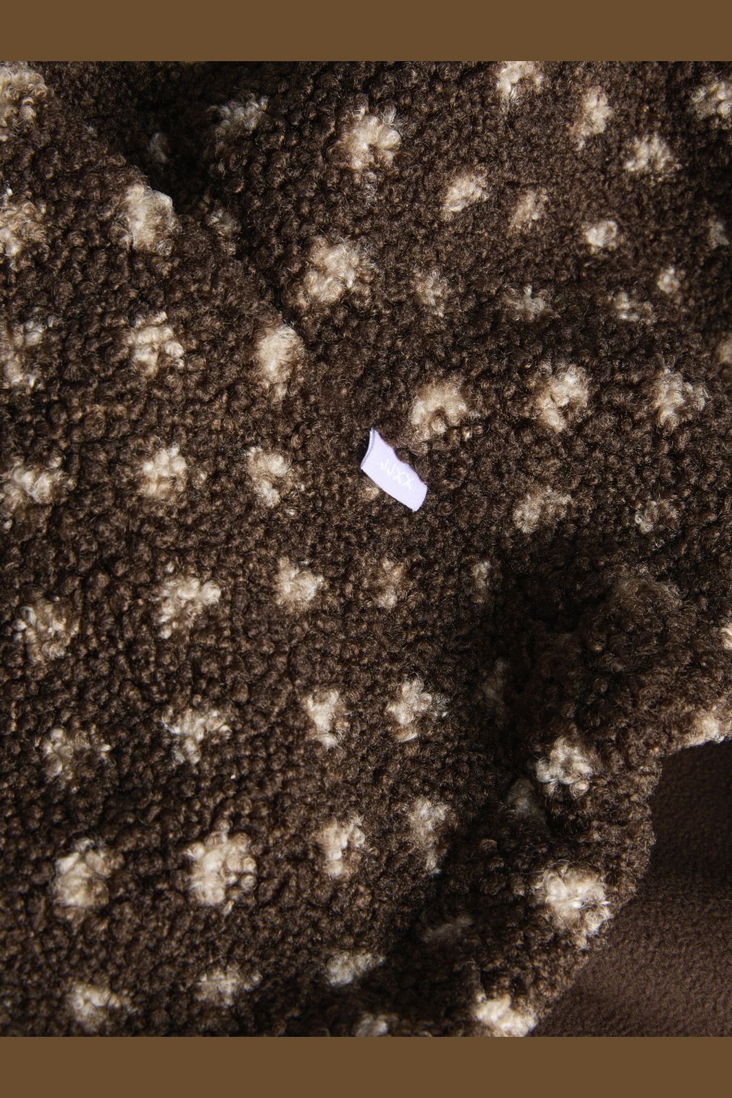 Jjxx - Jxvera Half Zip Teddy Jacket - 5034468 Bracken Petit Dot Off White