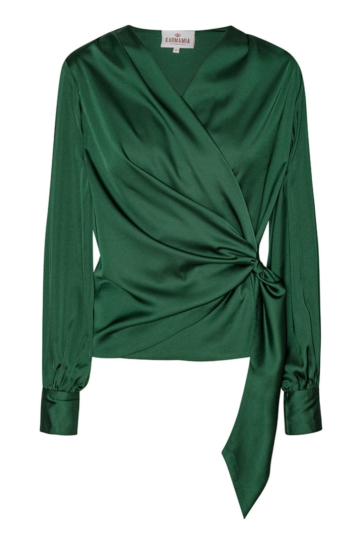 Karmamia - Ines Blouse - Hunter Green Bluser 