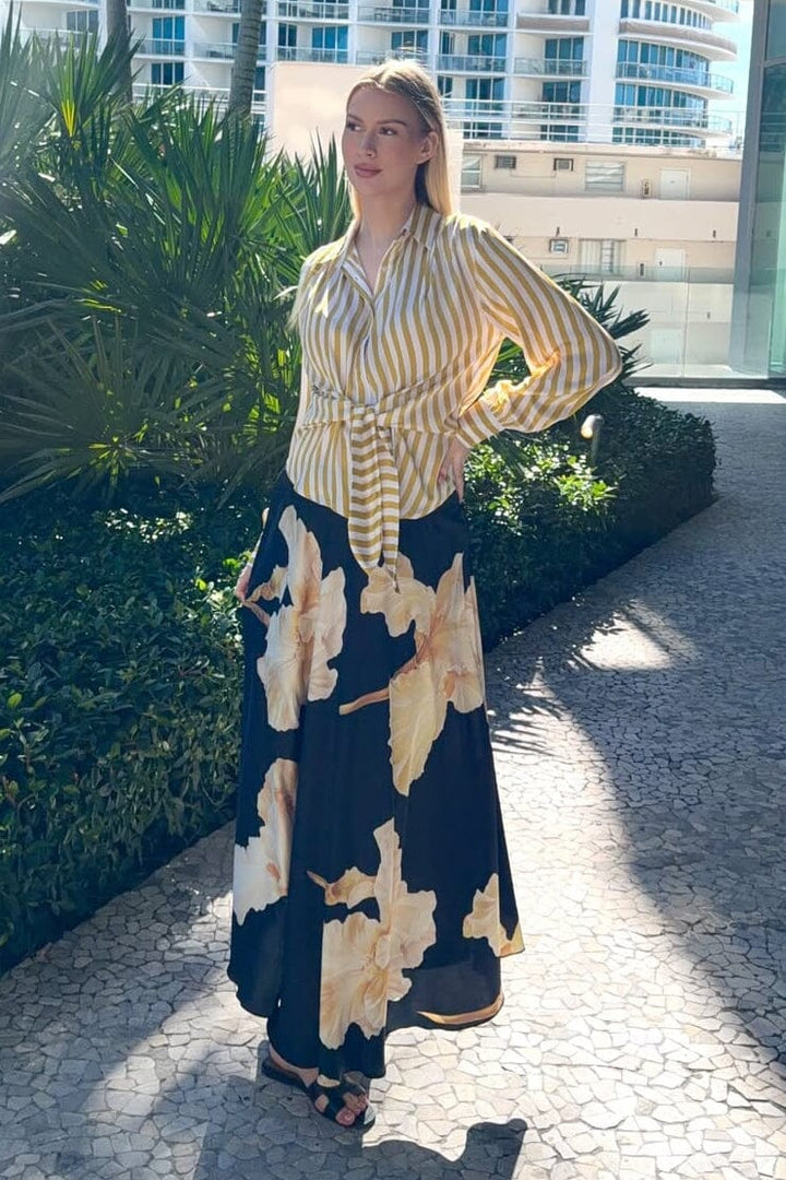 Karmamia - Lee Shirt 2345 - Yellow Stripe Skjorter 