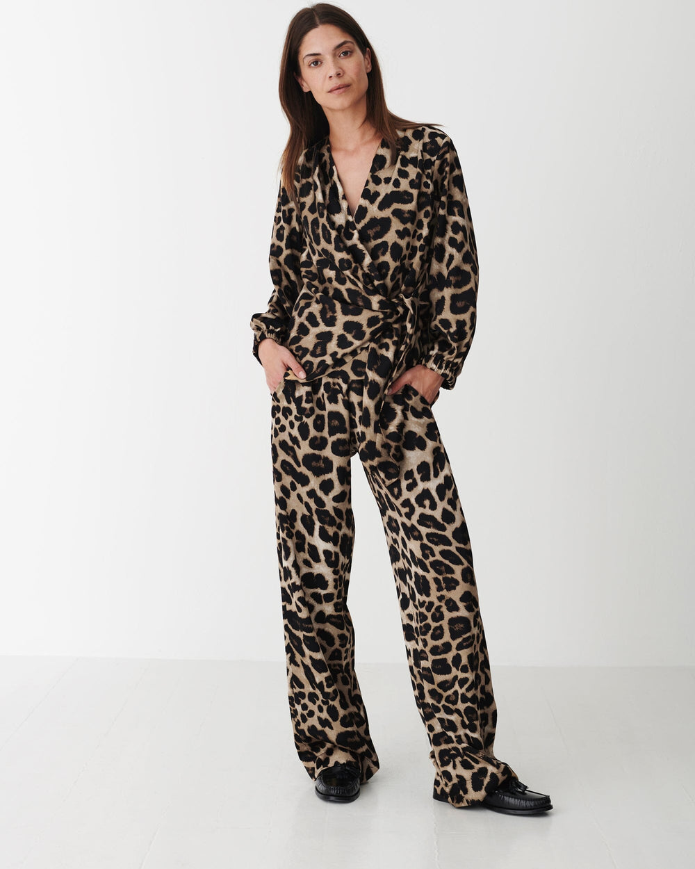 Karmamia - Lou Pants 2210 - Hammered Leopard Bukser 