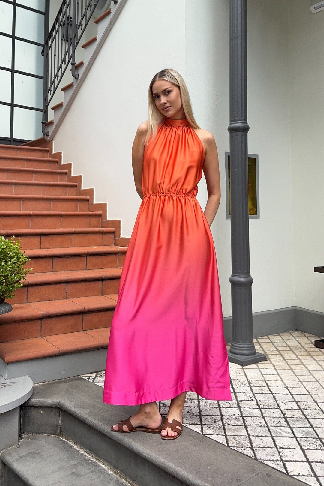 Karmamia - Lulu Dress 2178 - Semi Rich Gradient Punch Kjoler 