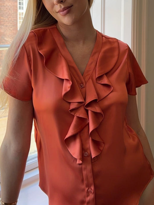 Karmamia - Sophia Blouse (Short) 2468 - Semi Rich Sunset T-shirts 