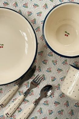 Konges Sløjd - Cutlery Set Ks104405 - Navy Dots Køkkentilbehør 