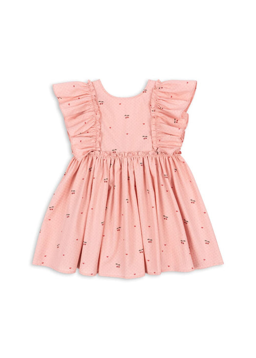 Konges Sløjd - Evia Frill Dress Gots Ks105660 - Cherry Coeur