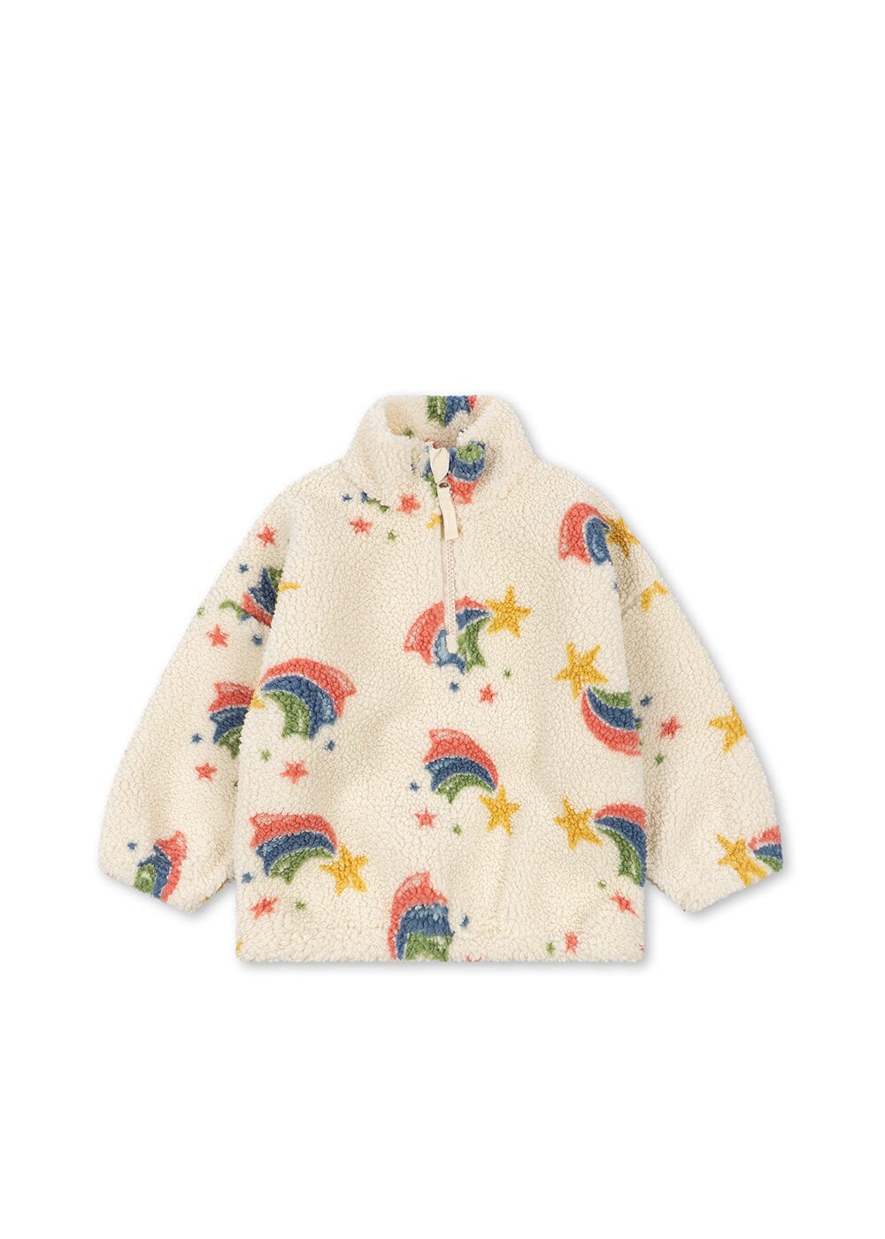 Konges Sløjd - Jody Teddy Half Zip Grs Ks106047 - Rainbow Star