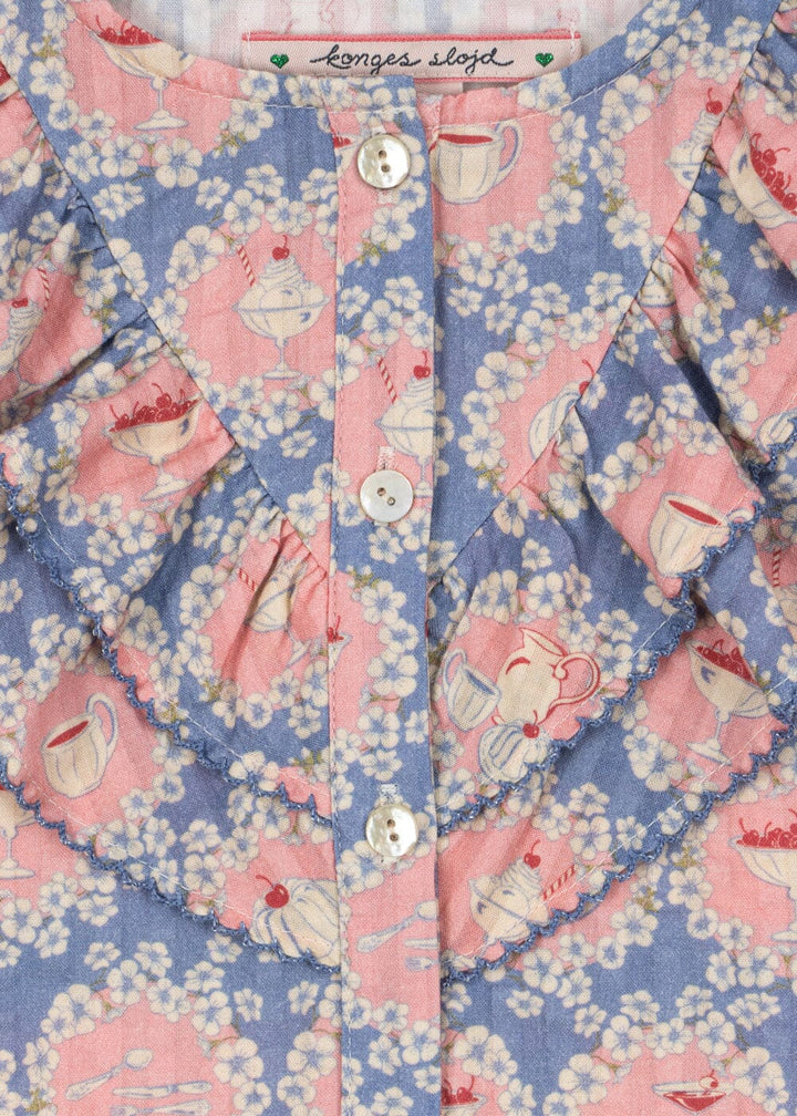 Konges Sløjd - Kim Frill Ss Shirt Gots Ks104906 - Snack Time Skjorter 