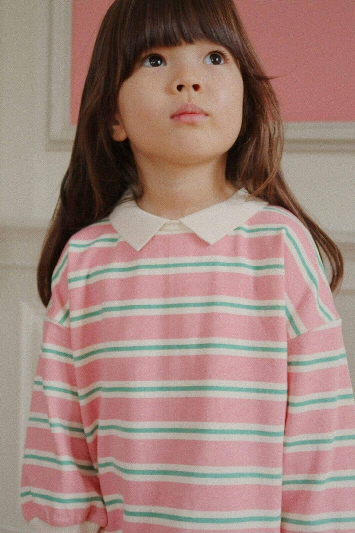 Konges Sløjd - Spotty Ls Polo Gots Ks104433 - Blush Bound Stripe Bluser 