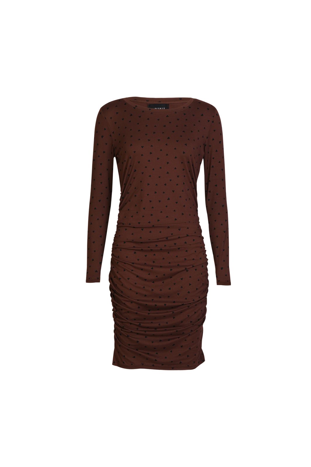 Liberte - Alma-Long-Dress 9506 - Brown Black Heart
