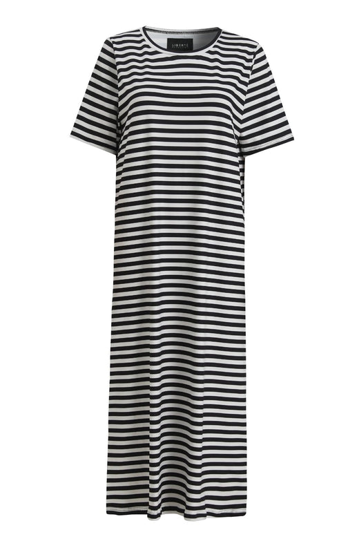 Liberte - Alma-Tshirt-Dress - Black Creme Stripe