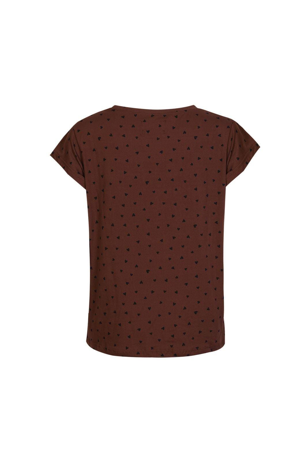 Liberte - Alma-U-Tshirt 9581 - Brown Black Heart T-shirts 