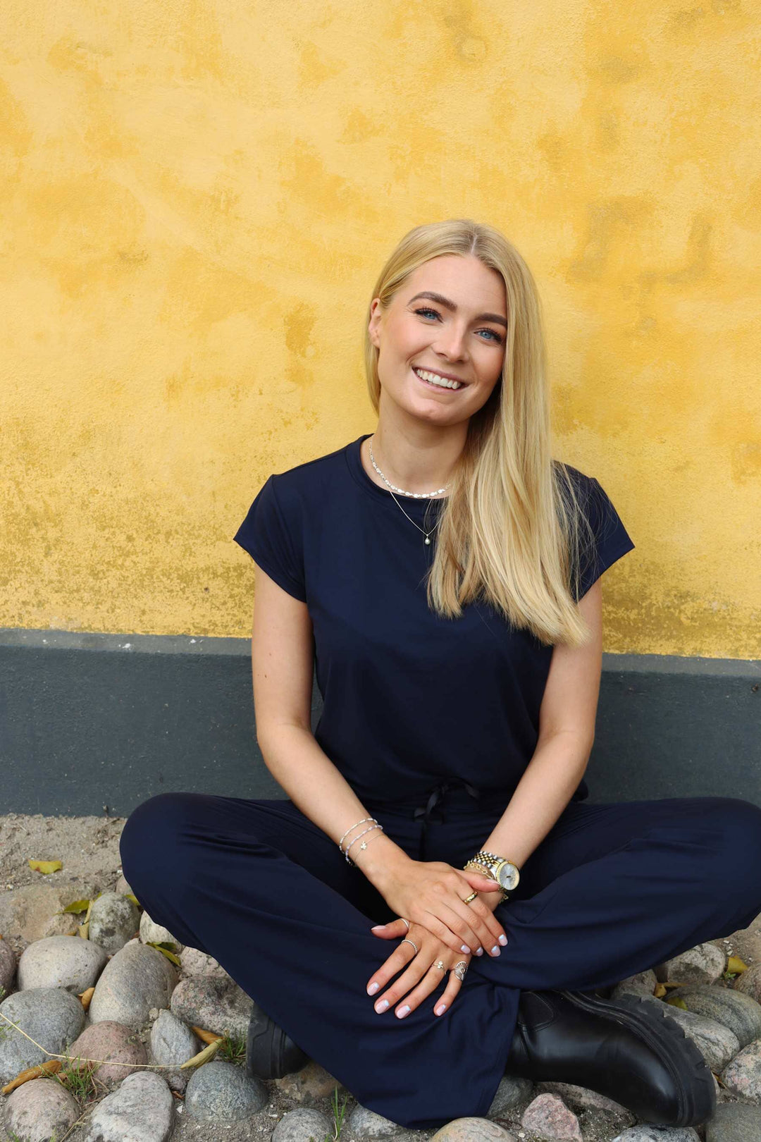 Liberte - Alma-Wide-Pants 9564 - Night Sky Bukser 