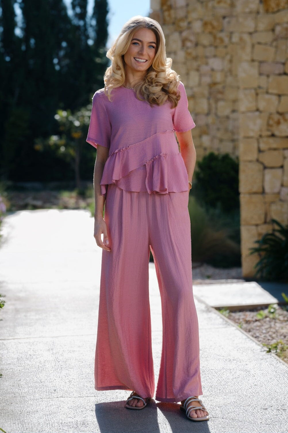 Liberte - Bob Wide Pants 22386 - Rosa