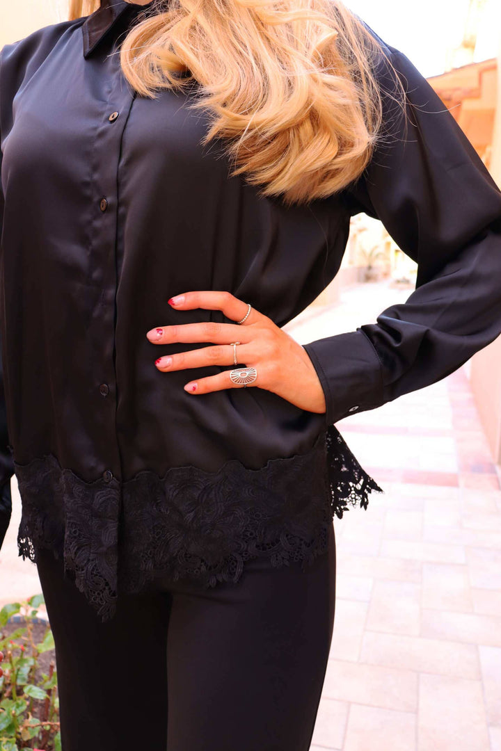 Liberte - Boline-Ls-Shirt 22312 - Black Skjorter 