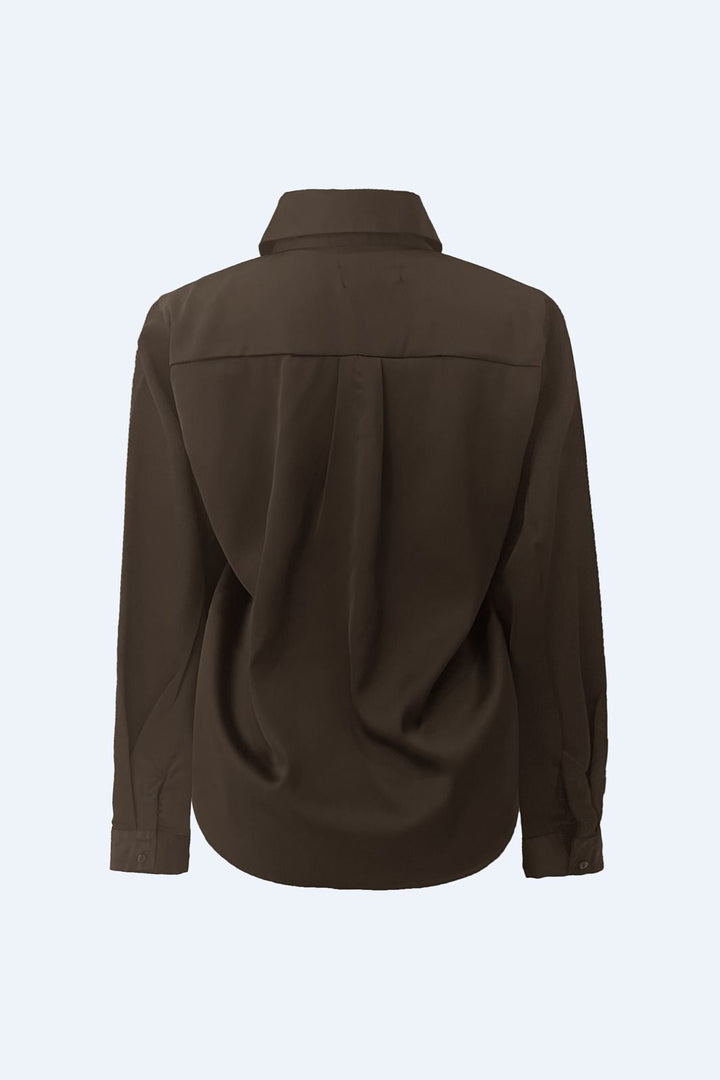 Liberte - Bosso Ls Shirt 22465 - Dark Brown